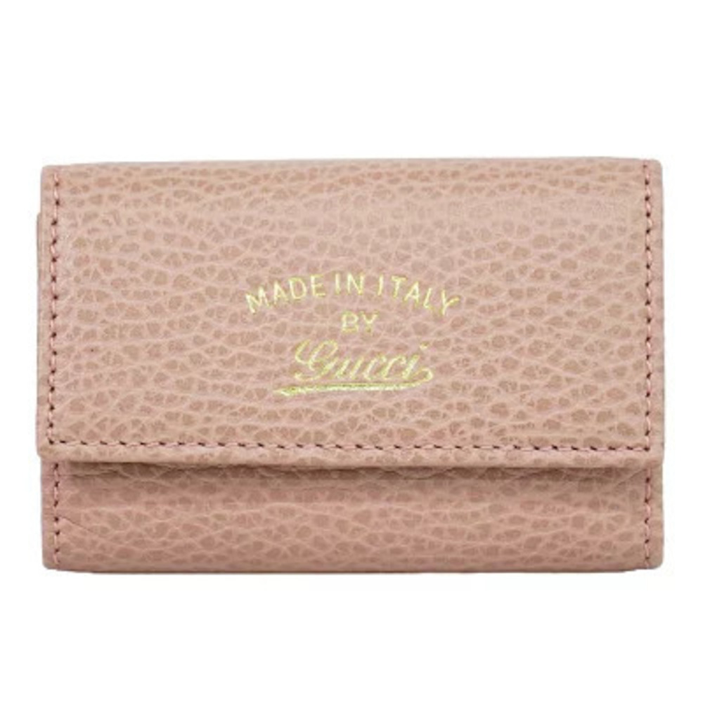 Gucci Swing Key Case Leather Pink